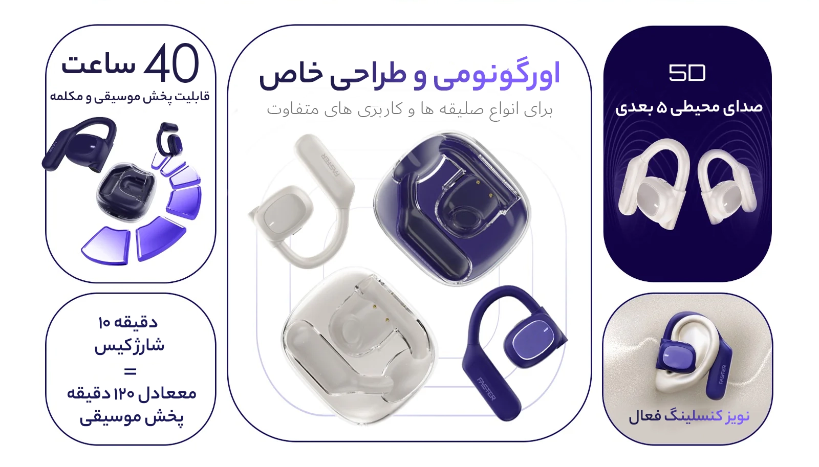 جزئیات هدفون FASTER ARC X