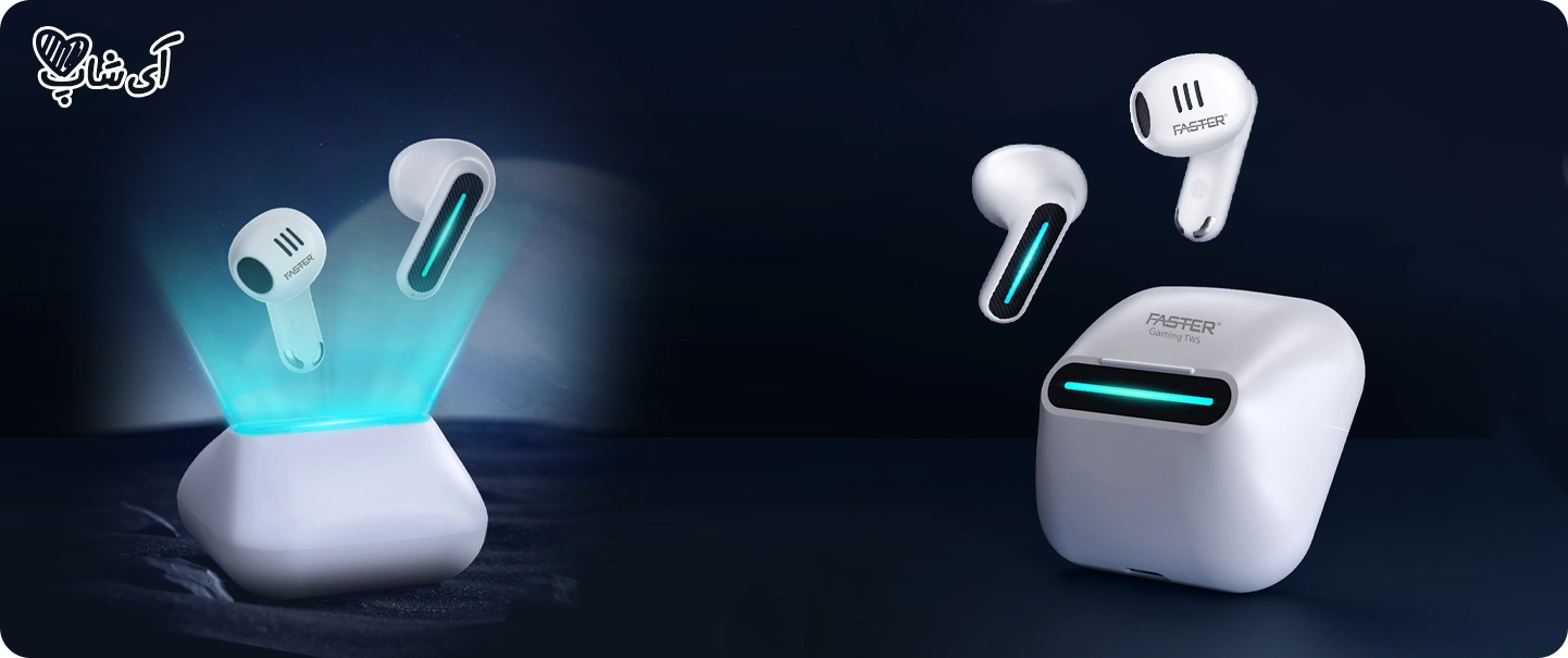 ایرپاد گیمینگ فستر FASTER TG550 - کیس شارژ و ایرپادها